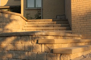 Stairs in the new wall